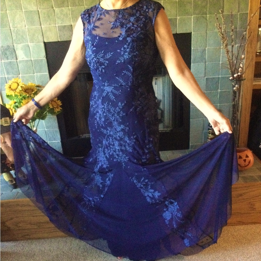 Alex Evening formal lace dress.